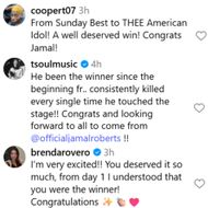 The internet reacts to American Idol's announcement post. (Image via Instagram/@americanidol)